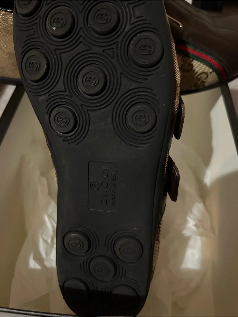 Gucci canvas leather Oxford